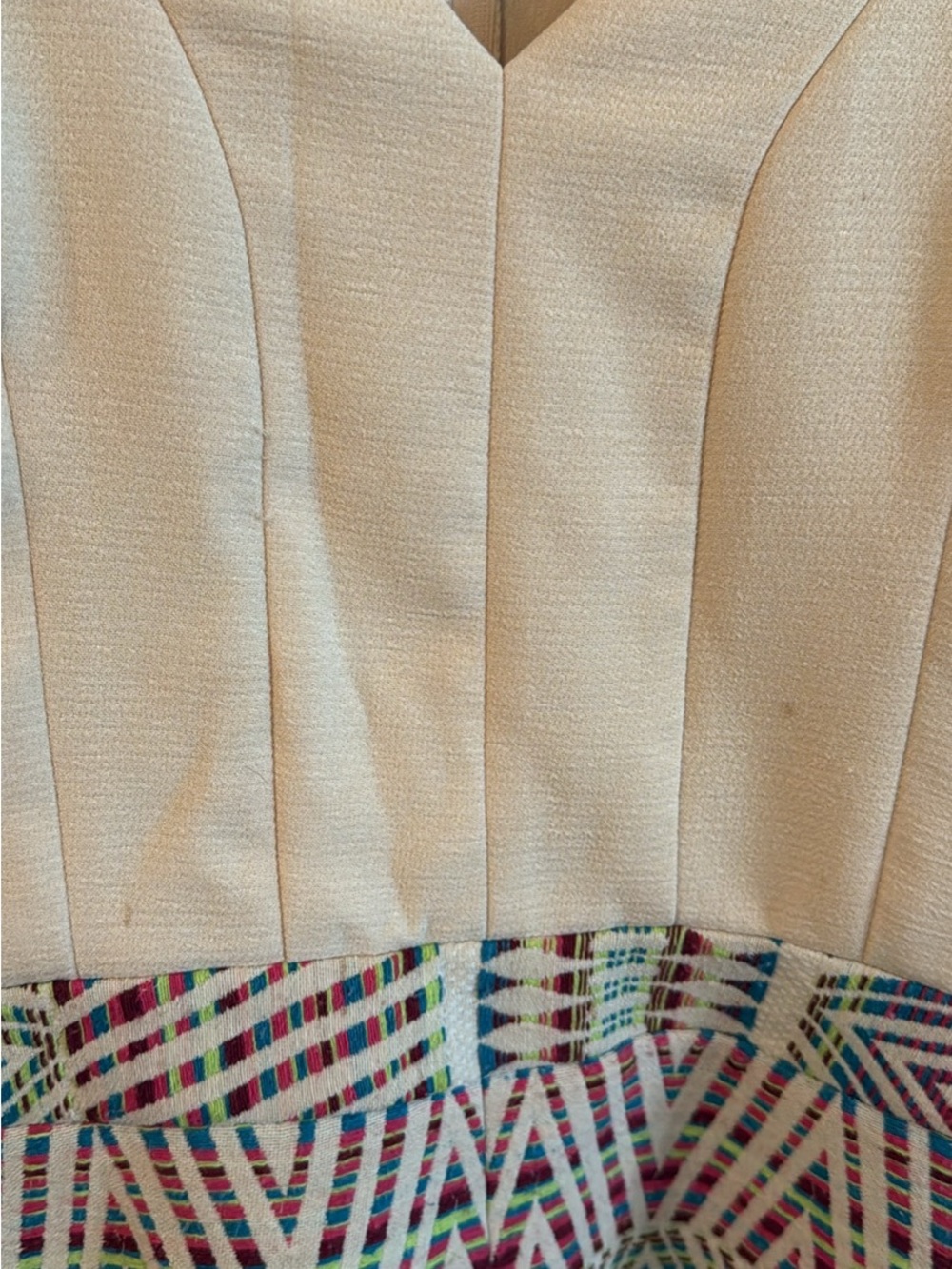 Adelyn Rae Cream and Multicolor Patterned Fit-and-Flare Romper - Picture 4 of 4